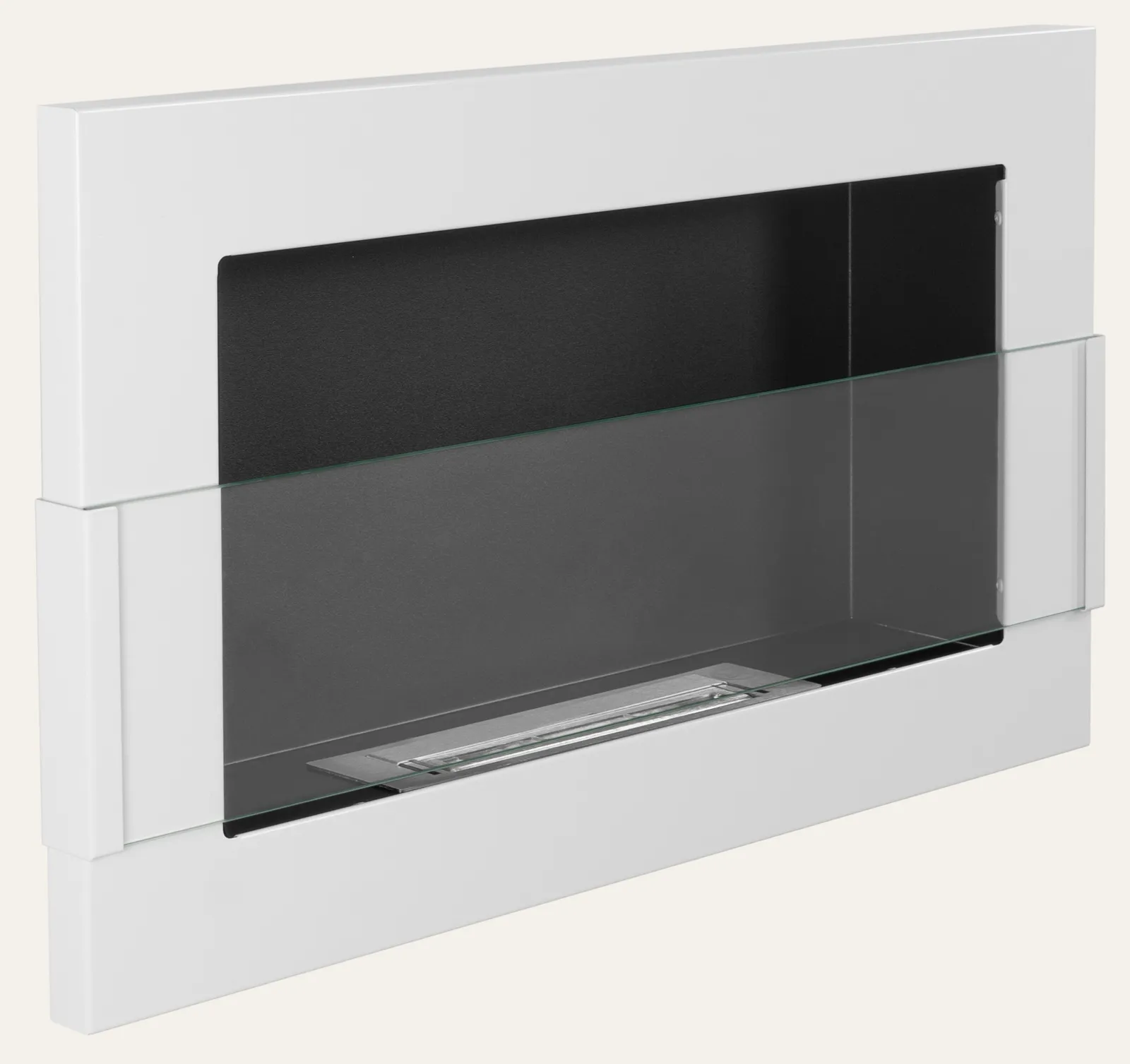 650 Wall Mounted Bioethanol Fireplace – White gloss