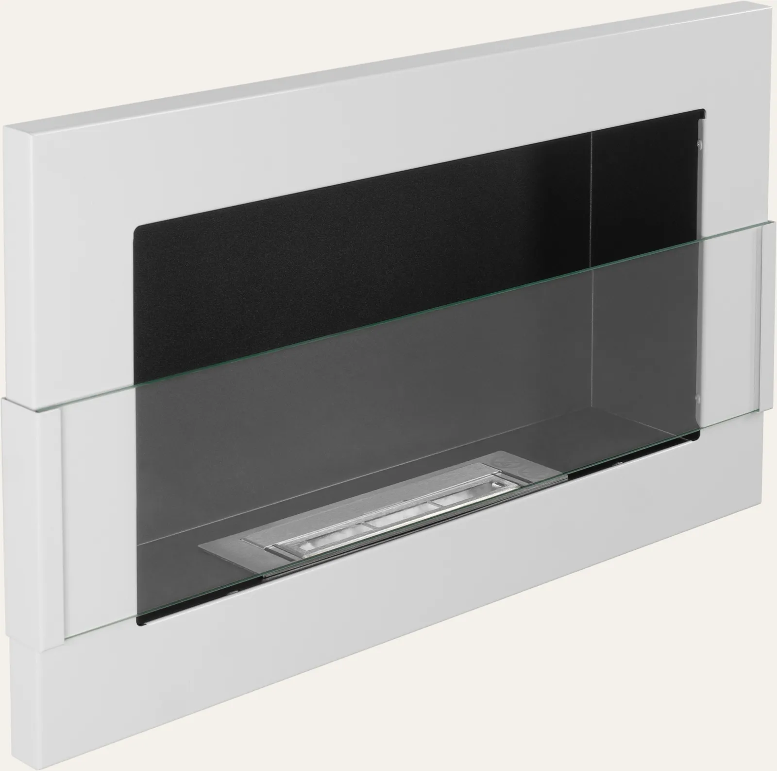 650 Wall Mounted Bioethanol Fireplace – White gloss