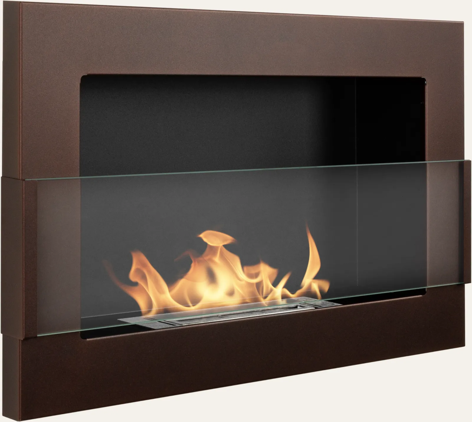 650 Wall Mounted Bioethanol Fireplace – Brown